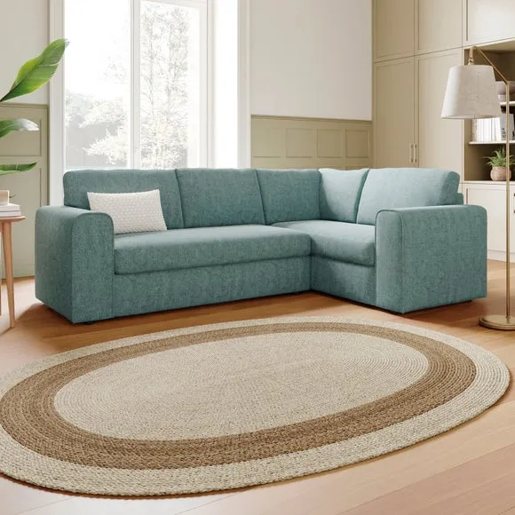 Abel Vintage Soft Chenille Corner Sofa