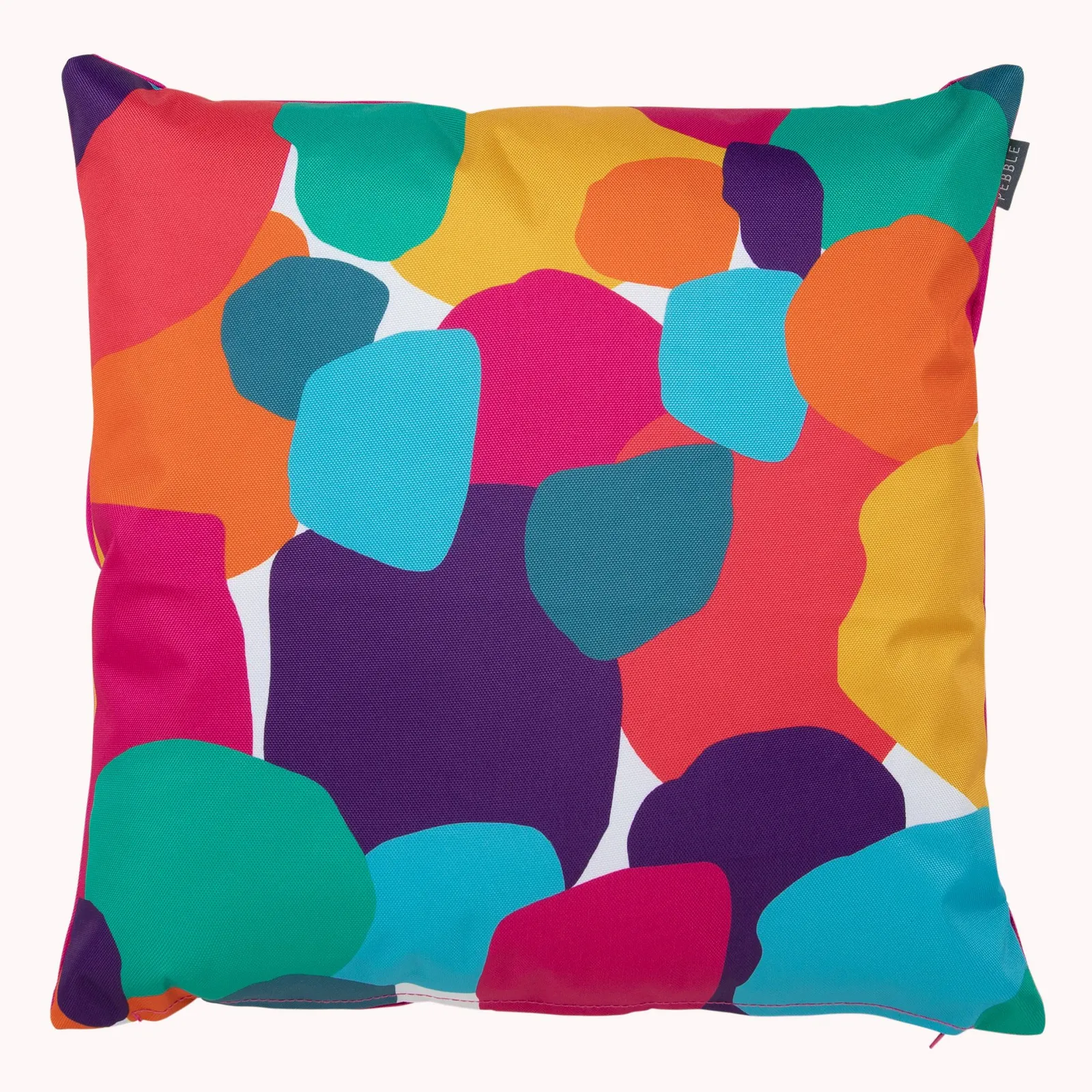 icon Indoor & Outdoor Abstract Leaf Waterproof Cushion 4x Blue Double Sided Print
