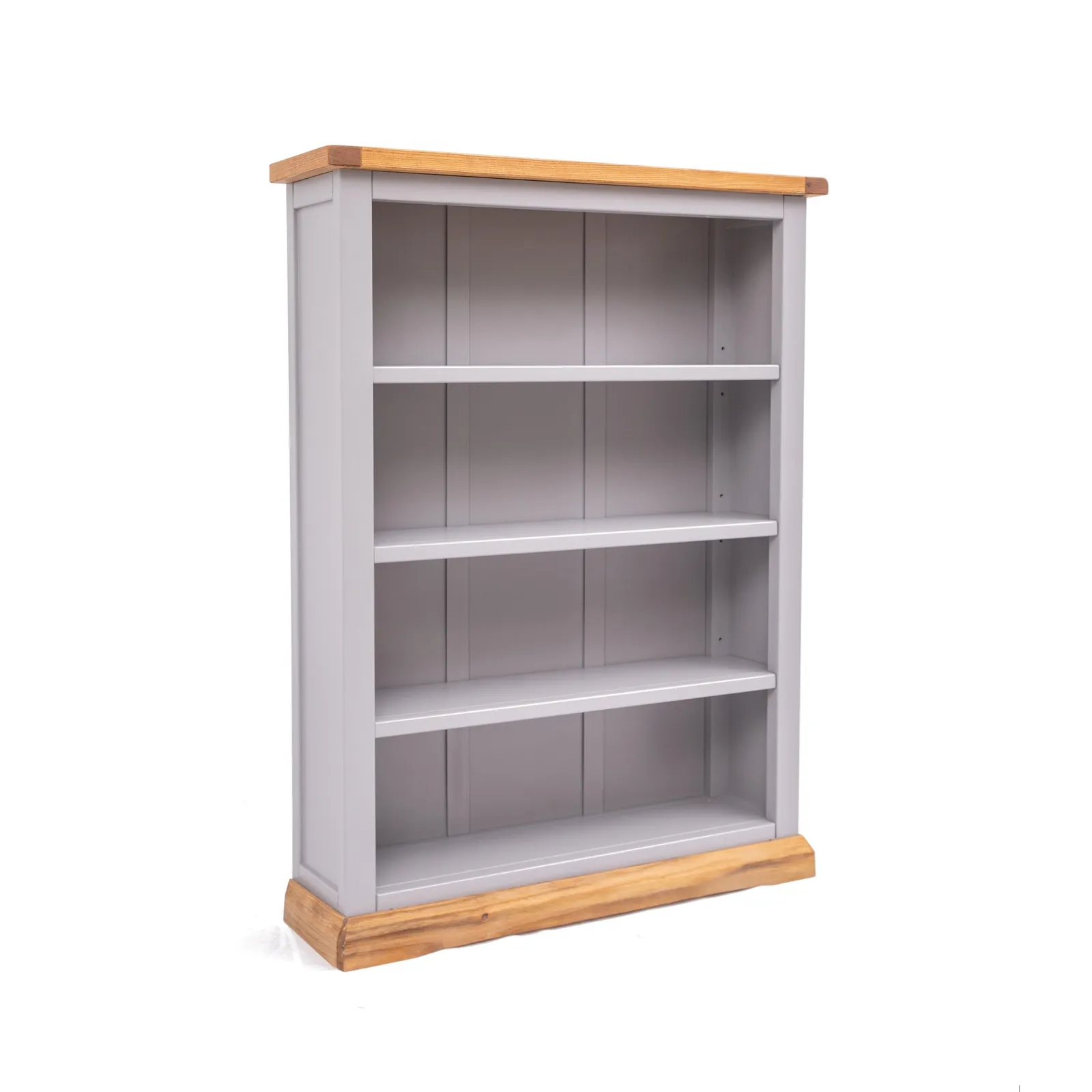 Cabinet Bits Bookcase with plinth 120x90x25cm in Grey 2