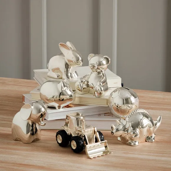 Bambino Silver Plated Teddy Bear Money Box 5