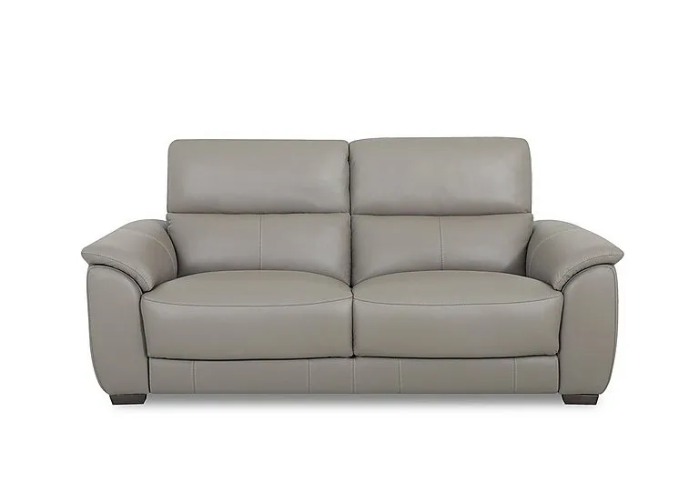 Saffron Large Leather 3 Seater Sofa - BV Elephant
