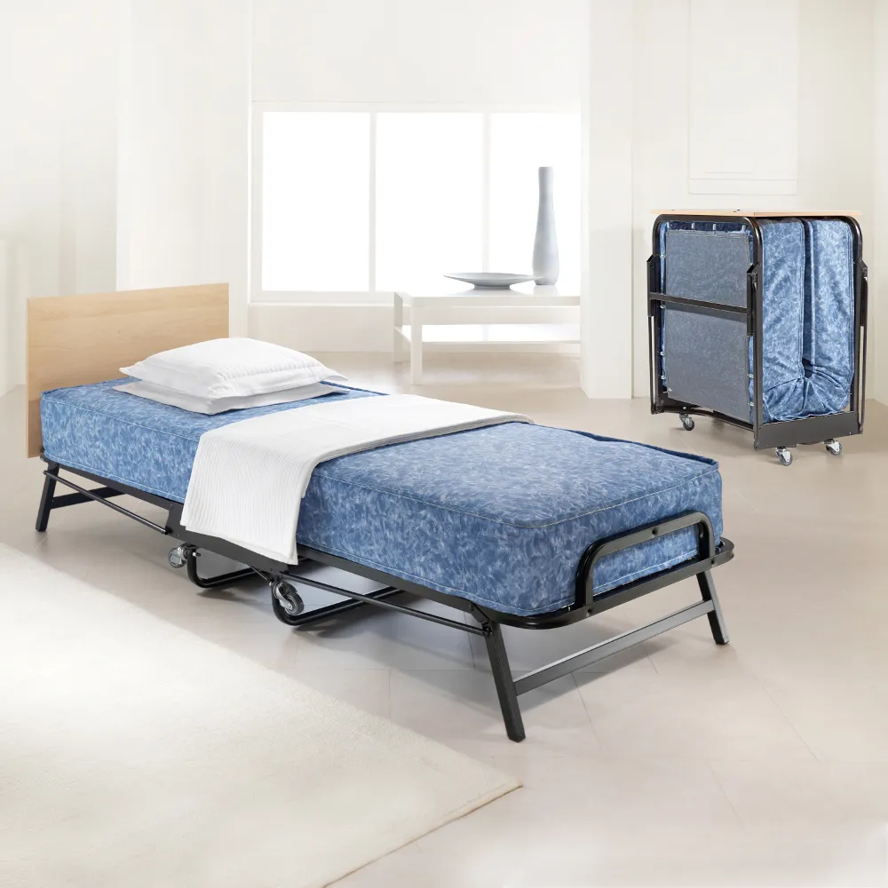 Jay-Be Small Single - Crown Windermere Folding Guest Bed with Waterproof Deep Sprung Mattress - 2ft6 - Happy Beds 1