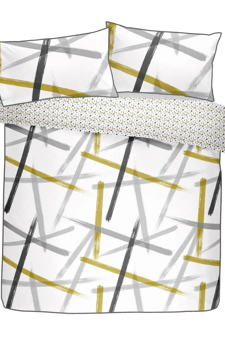 Appletree 'Leda' 100% Natural Cotton Print Duvet Cover Set in Grey 4