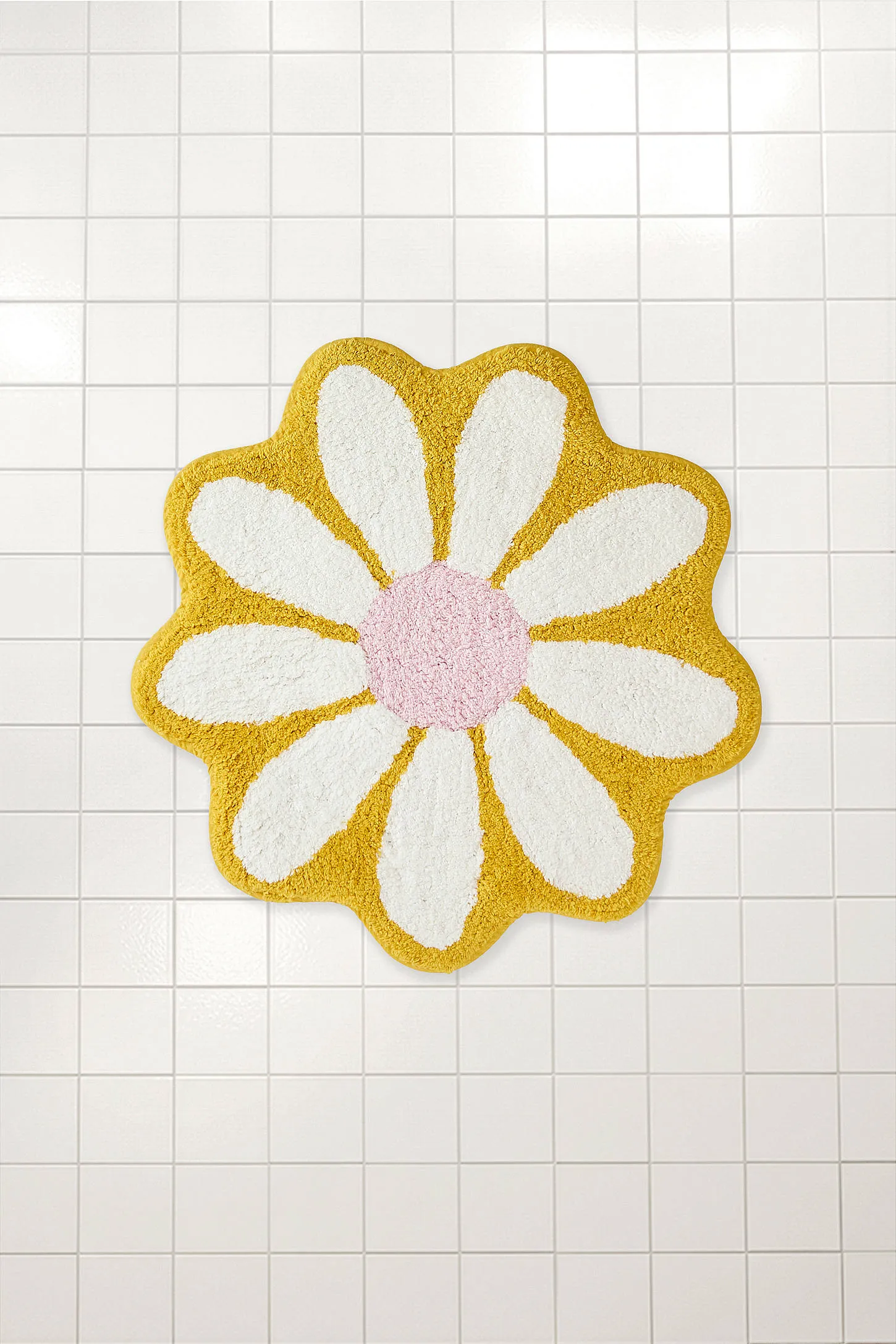 Yellow Daisy Mini Bath Mat - Yellow