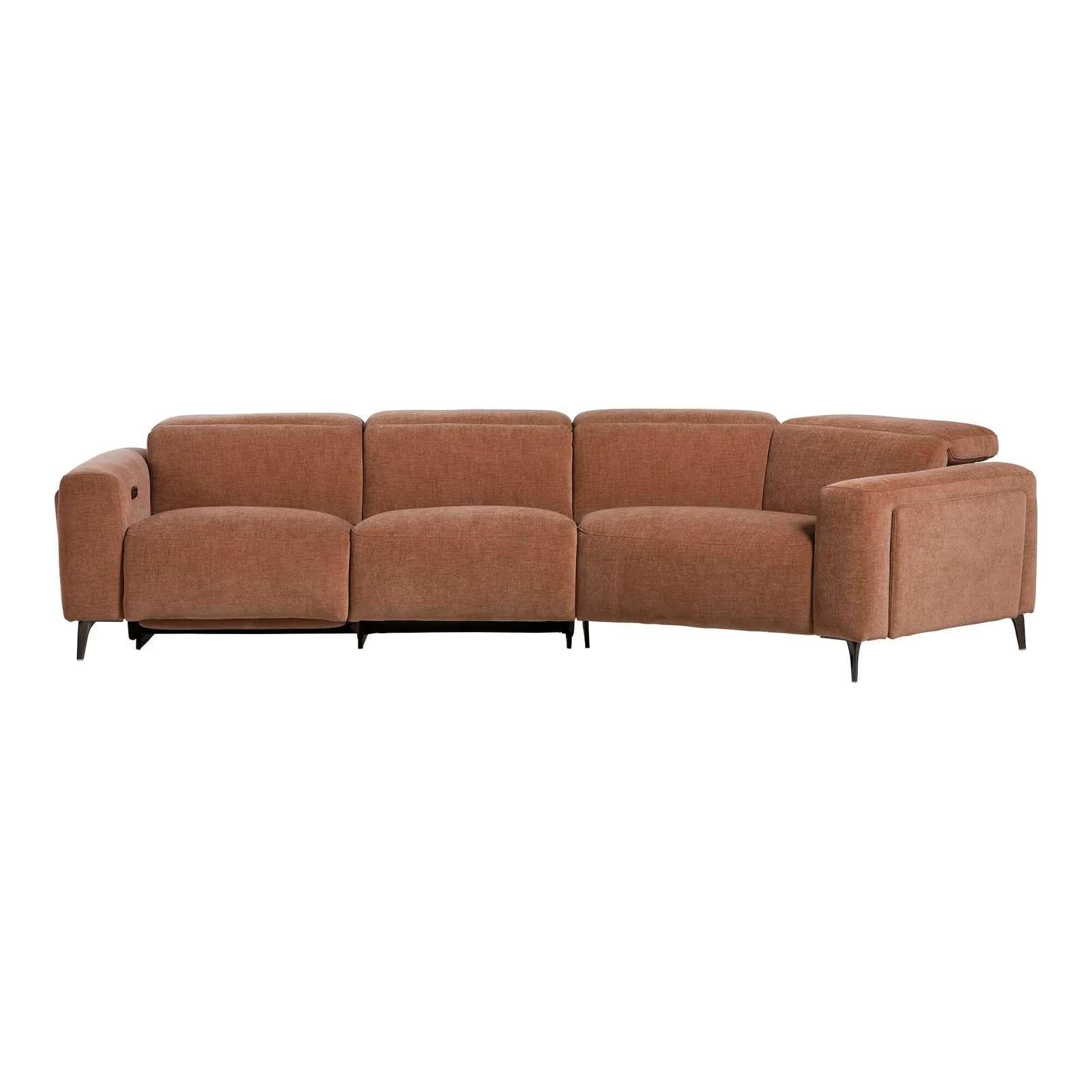 Cedro Curved Recliner Sofa - Power Lhf Fabric | Barker & Stonehouse 2