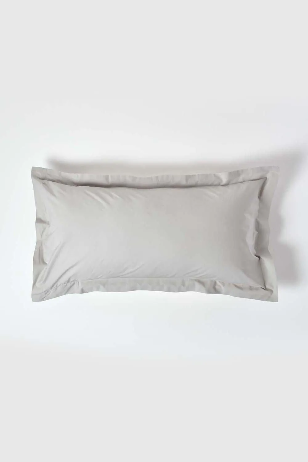 Homescapes Egyptian Cotton Oxford Pillowcase 200 TC, King Size in Silver 1