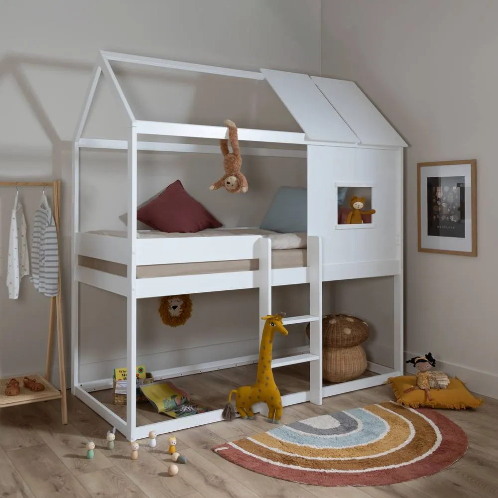 Nöa and Nani Luka Treehouse Midsleeper Bed in White 2
