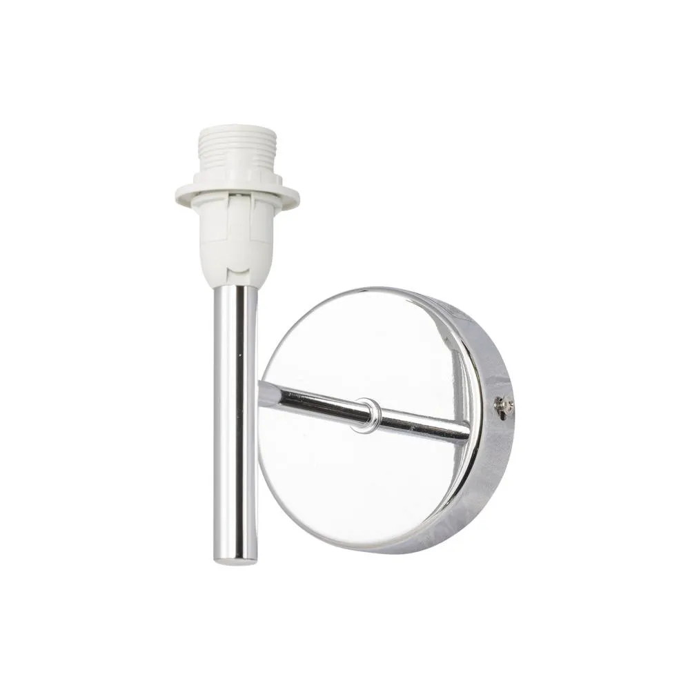 First Choice Lighting Brea Modern Chrome Wall Light Fitting Only (Shade Required) in Silver