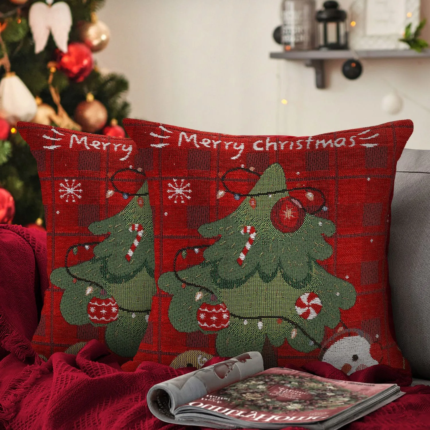 Velosso Christmas Tree Filled Cushion