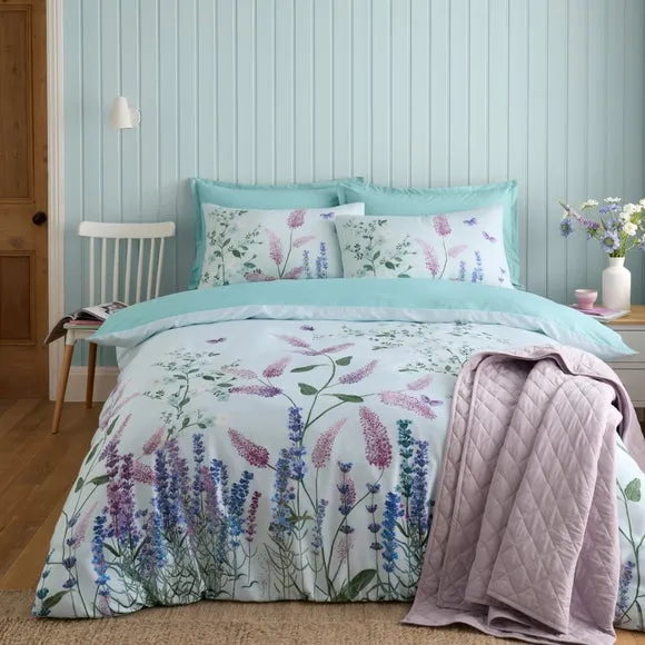 Butterfly Fields 180 Thread Count Cotton Sateen Duvet Cover & Pillowcase Set 5