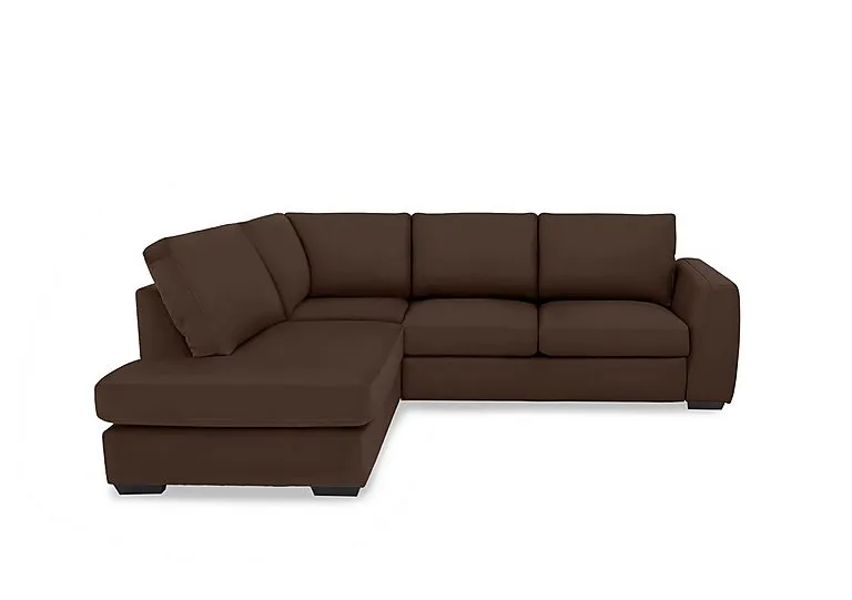 Dinky Leather Left Hand Facing Corner Chaise End Sofa - Sofas and Armchairs