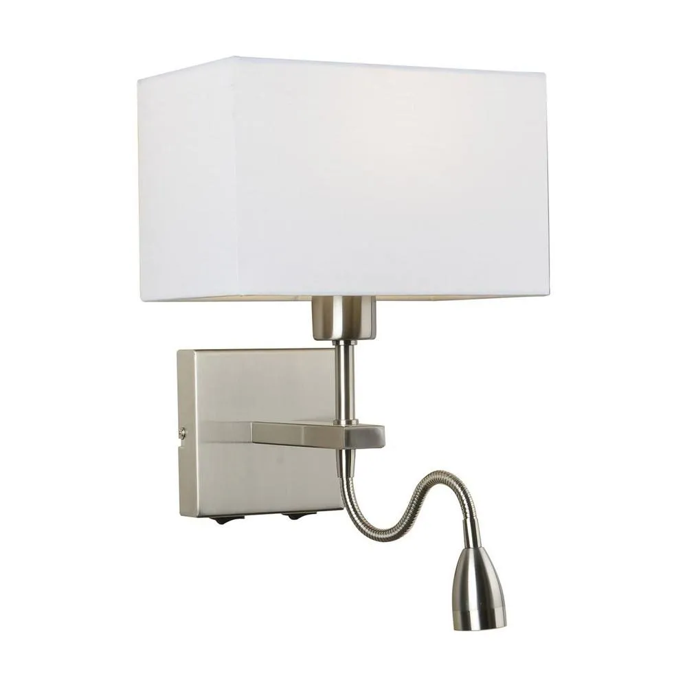 Netlighting Modern LED Bedside Lamp Nickel Warm White 3000K 350lm in Grey