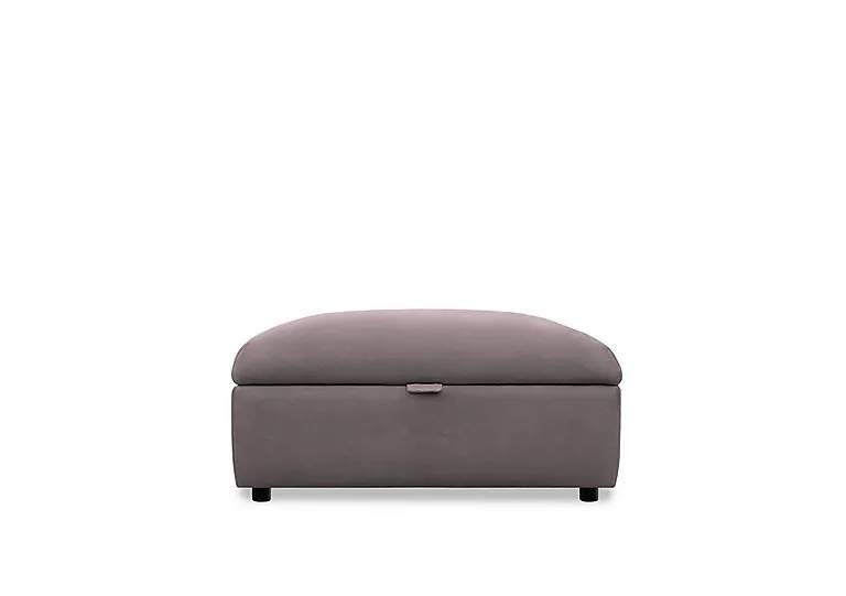 Hudson 23 Leather Storage Stool - Revolution Truffle