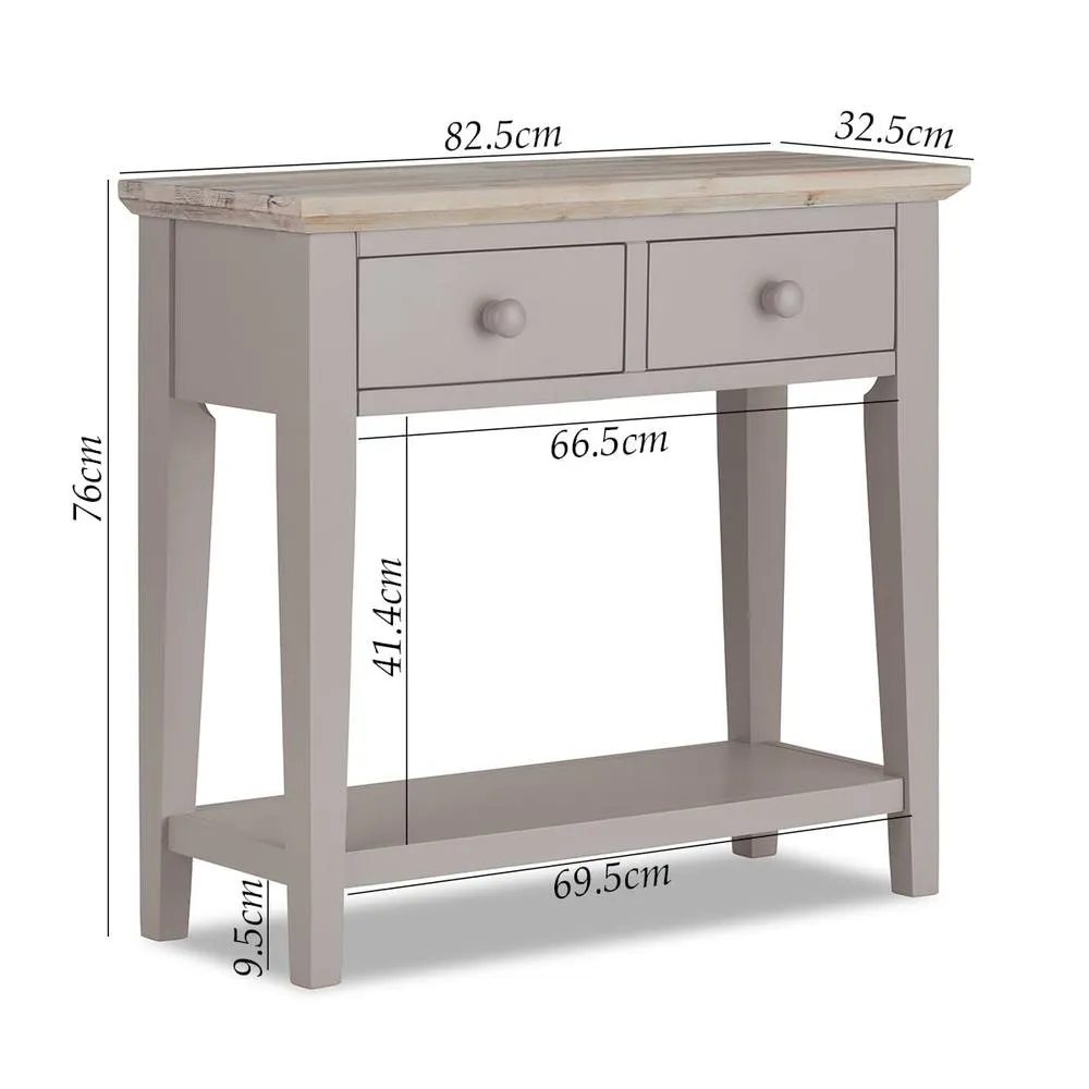 Statement Furniture Florence Console Table with 2 Drawers in Taupe 3