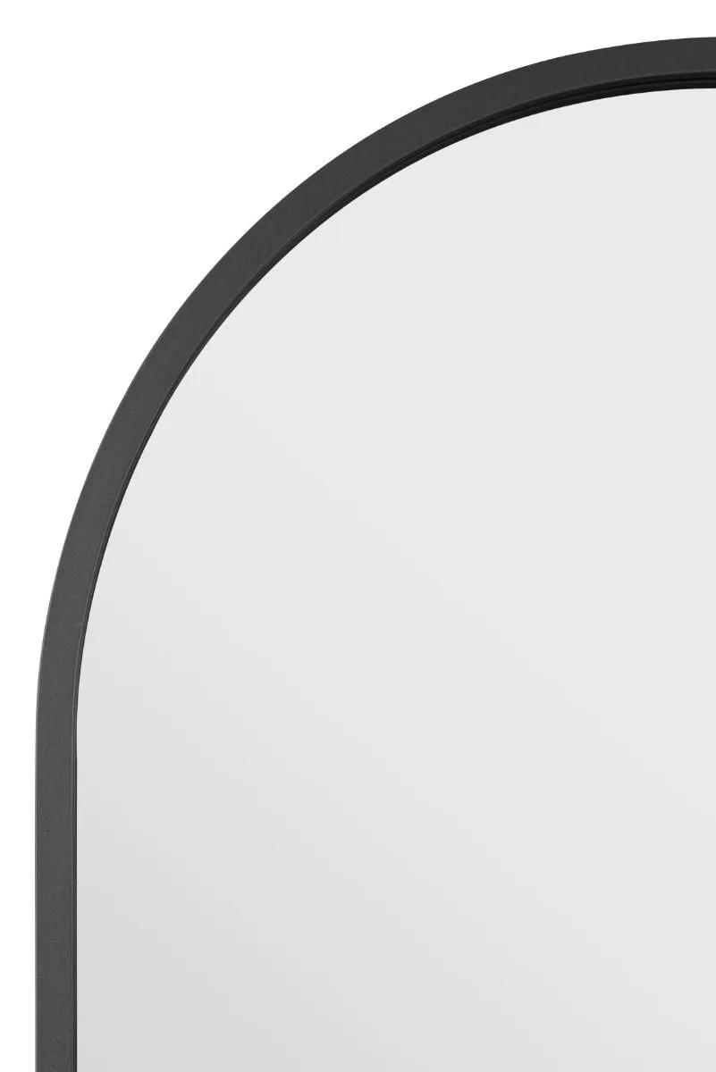 MirrorOutlet Black Metal Framed Arched Garden Wall Mirror 63" X 31" (160CM X 80CM) 4