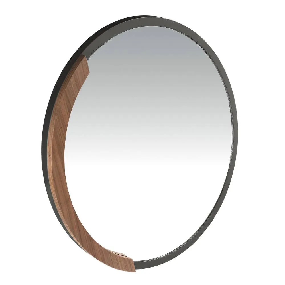 Angel Cerda Round Green MDF wood wall mirror 6