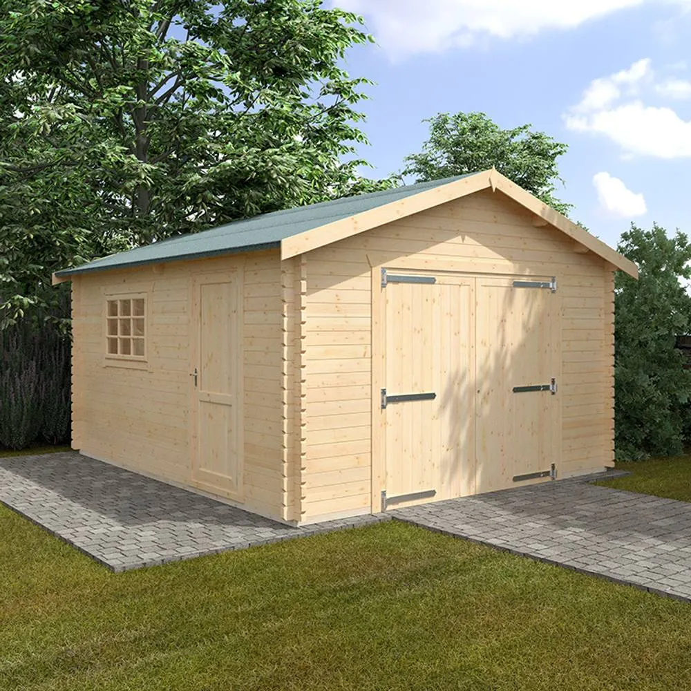 Buttercup Farm 16x14 The Warwick 44mm Cabin - L475 x W415 x H293.2 cm in Natural 2