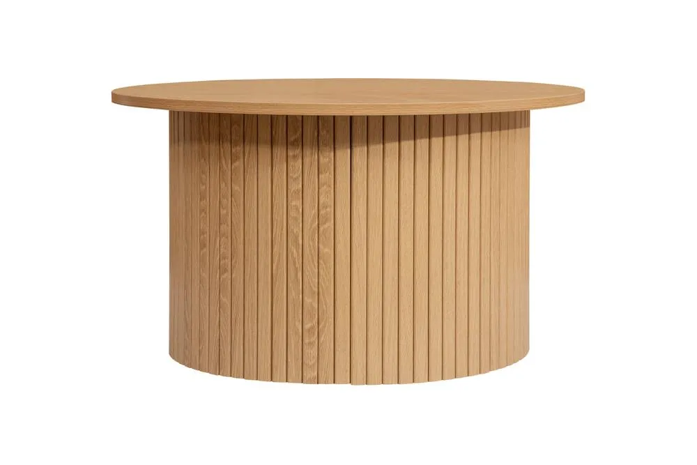 Birlea Round Fluted Coffee Table Axel in Brown 5