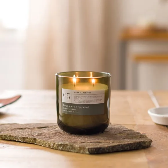 Aroma Archives No.5 Bergamot & Cedarwood Multi Wick Candle