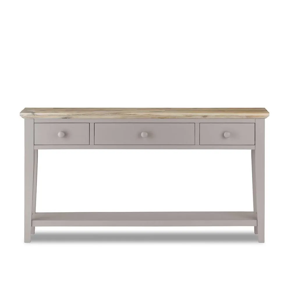 Statement Furniture Florence Large Console Table with 3 Drawers in Taupe 3