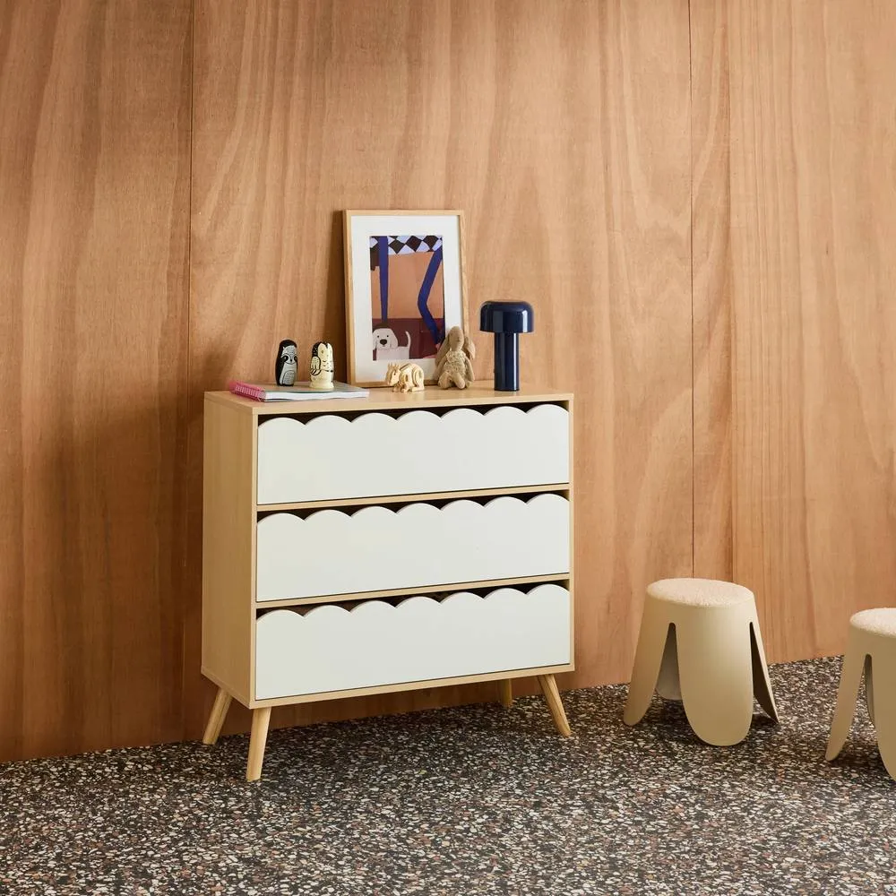 sweeek Wood-effect children's chest of 3 drawers in White 4