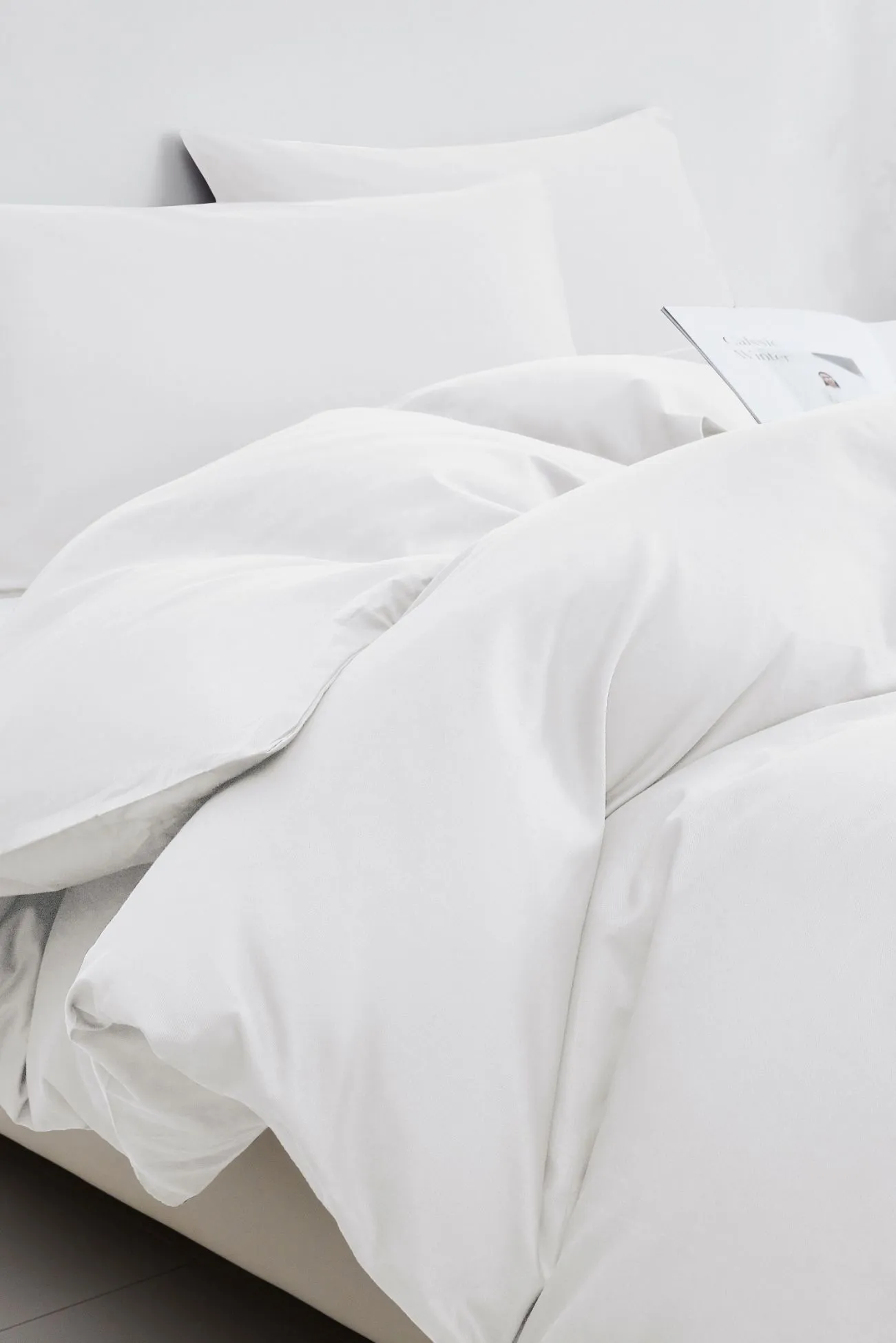 Ezysleep 100% Egyptian Cotton Silver Duvet Cover Set in White 2
