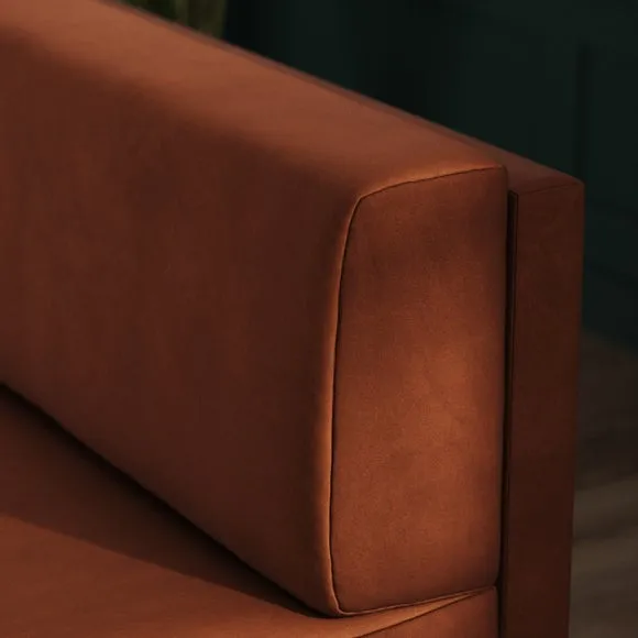 Mae Corner Dining Bench, Matte Plush Velvet 3