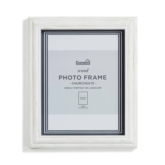 Churchgate Washed Wooden White Photo Frame 3