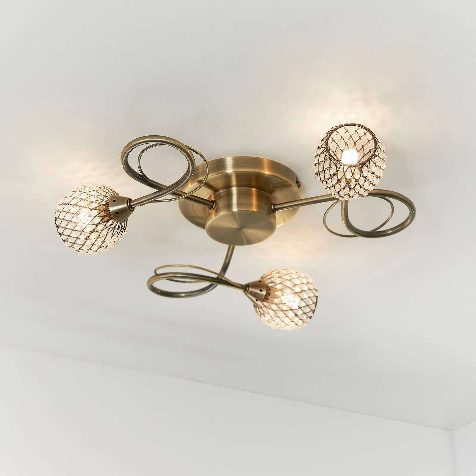 Vogue Malden 3 Light Flush Ceiling Light