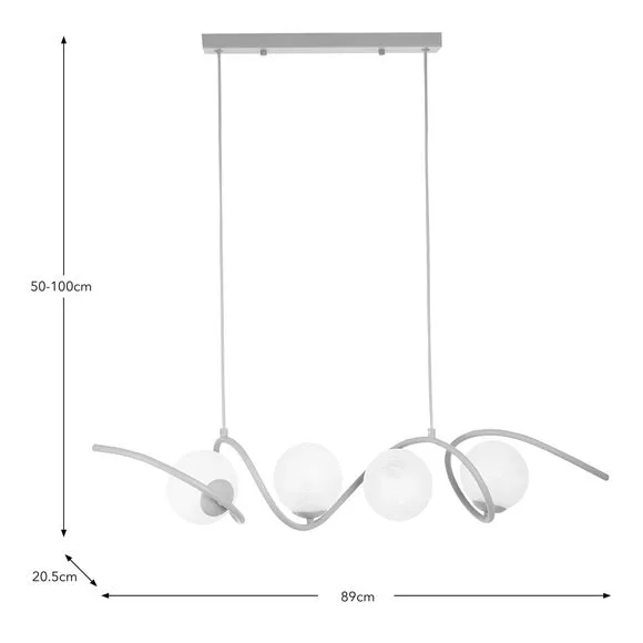 Wonder 4 Light Adjustable Diner Ceiling Light 6