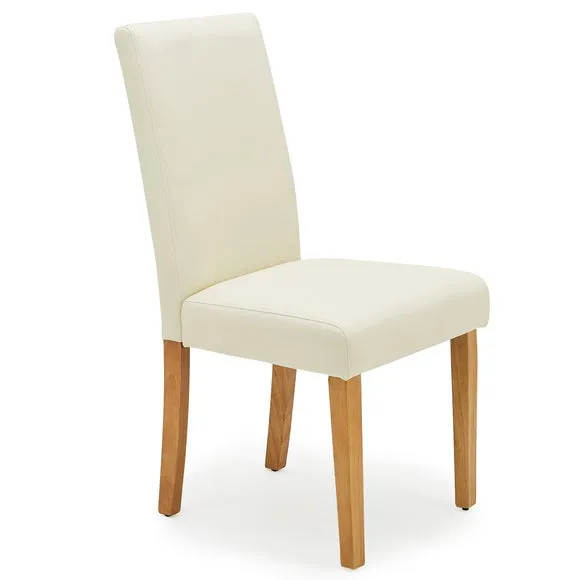 Hugo Set of 2 Dining Chairs, Faux Leather 3