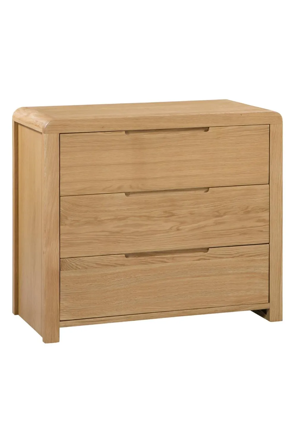 Julian Bowen Curve 3 Drawer Chest in Light Oak 3