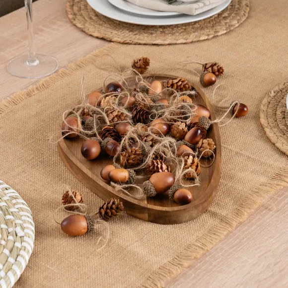 Set of 24 Hanging Acorns & Pinecones 2