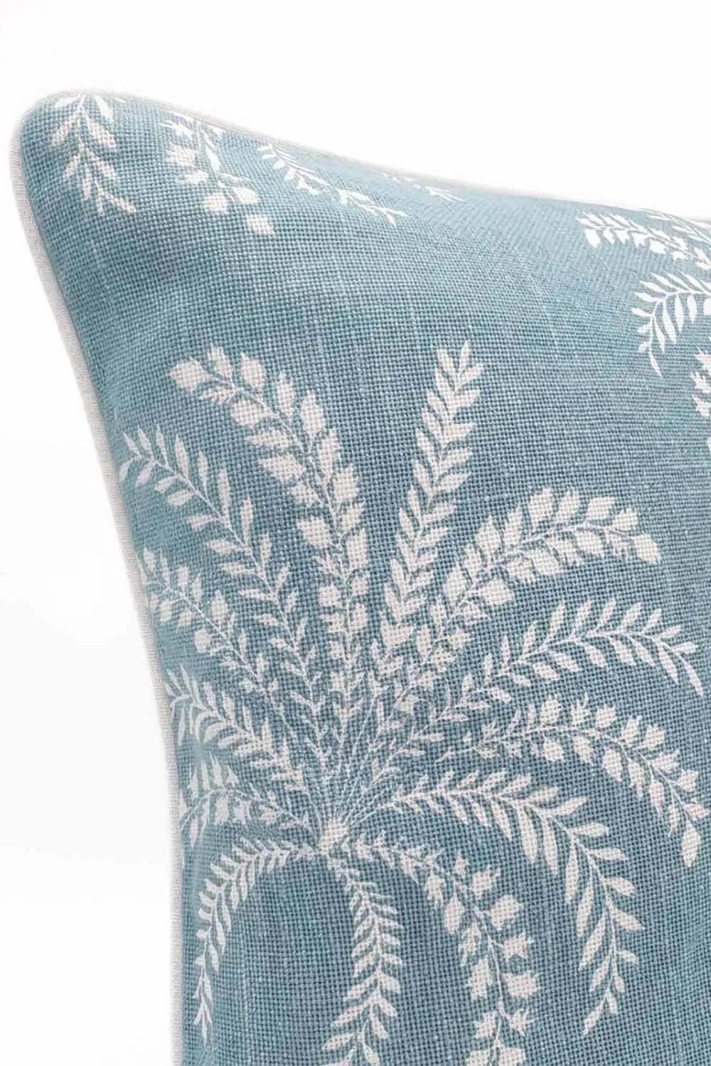 Homescapes Blue Palm Leaves Cushion, 45 x 45cm 2