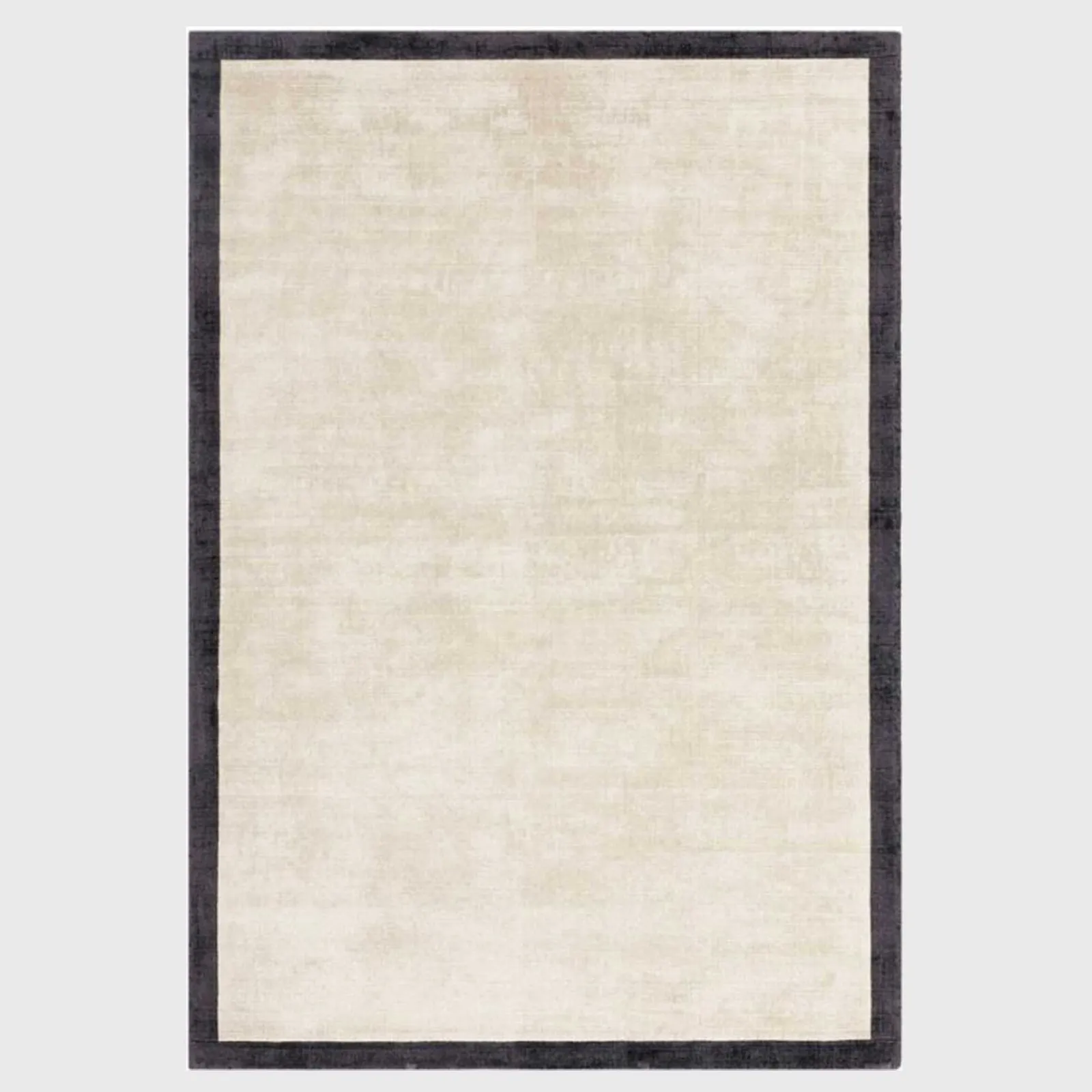 Tyde Border Rug 120X170Cm Putty/Charcoal, Square, Neutral Viscose | Barker & Stonehouse