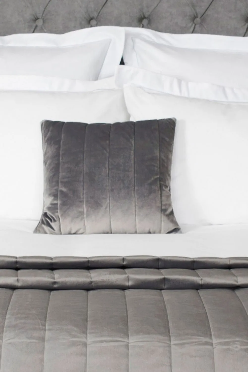 Belledorm Verona Cushion 40cm X 40cm in Charcoal 2