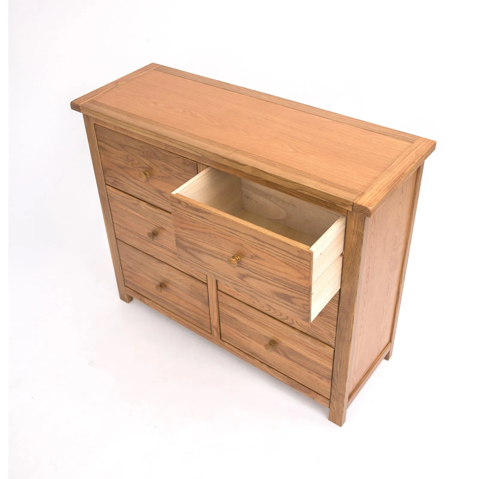 Cabinet Bits Trivento 6 Drawer Chest of Drawers Wood Knob in Natural 4