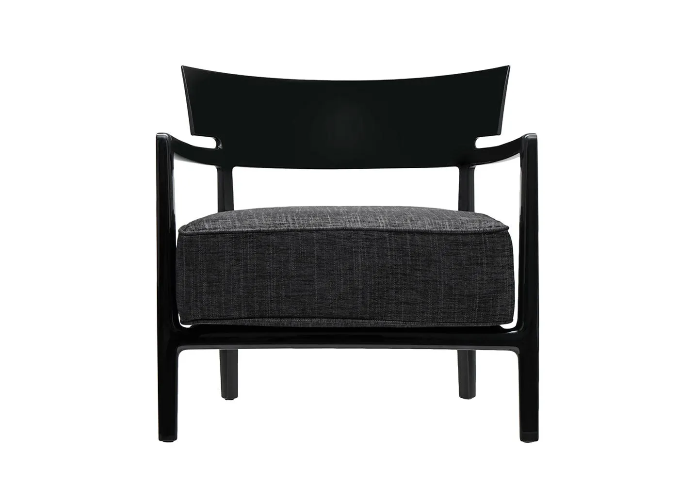 Kartell Cara Chair Black Frame Anthracite Seat