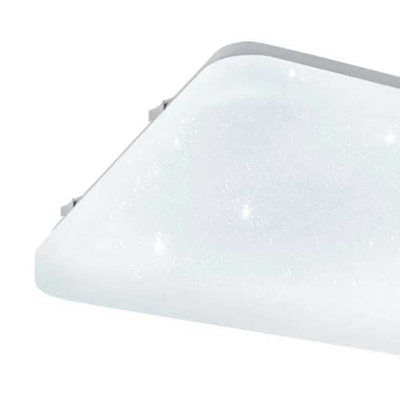EGLO Frania-S 28cm LED Square Crystal Effect Flush Wall and Ceiling Light 2