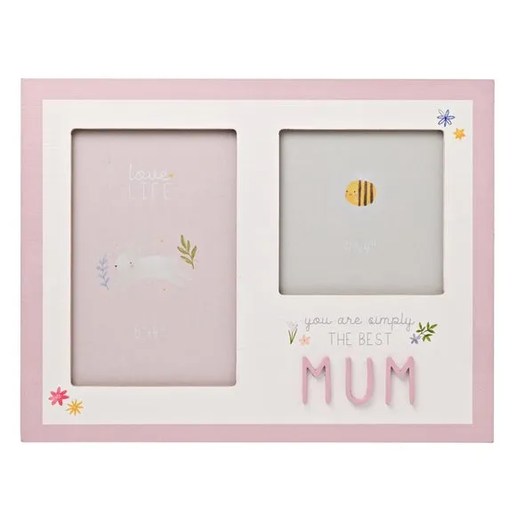 Mum Collage Double Photo Frame
