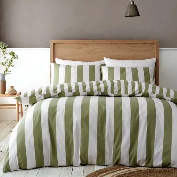 Catherine Lansfield Cove Stripe Duvet Cover and Pillowcase Set 1