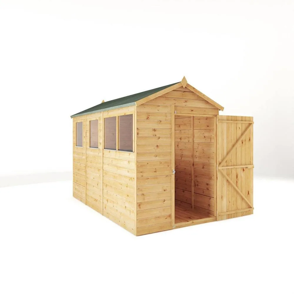 Mercia 10 x 5 Feet Modular Shiplap Apex - Wood - L314.4 x W159.3 x H215.9 cm in Light Brown 2