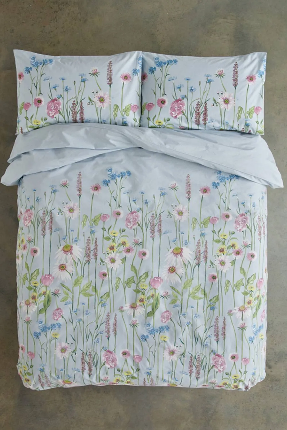 Deyongs Moore Lane Cotton Printed Duvet Set in Blue 4