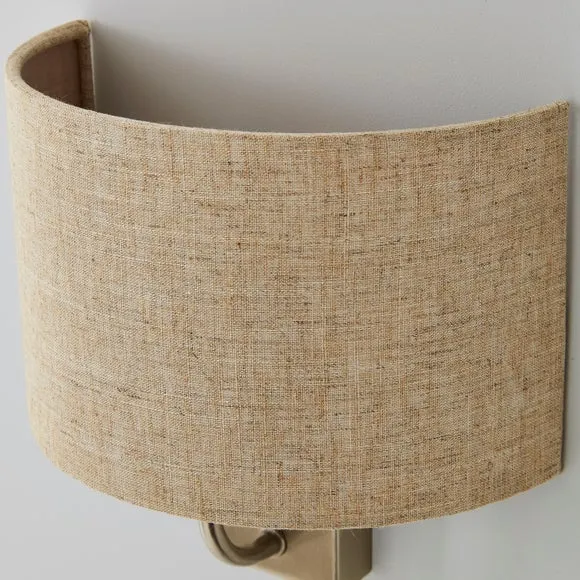 Preston Ivory Linen Shaded Wall Light 4