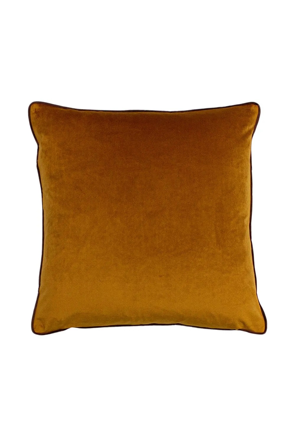 Furn Gemini Soft Velvet Double Piped Reversible Cushion in Orange