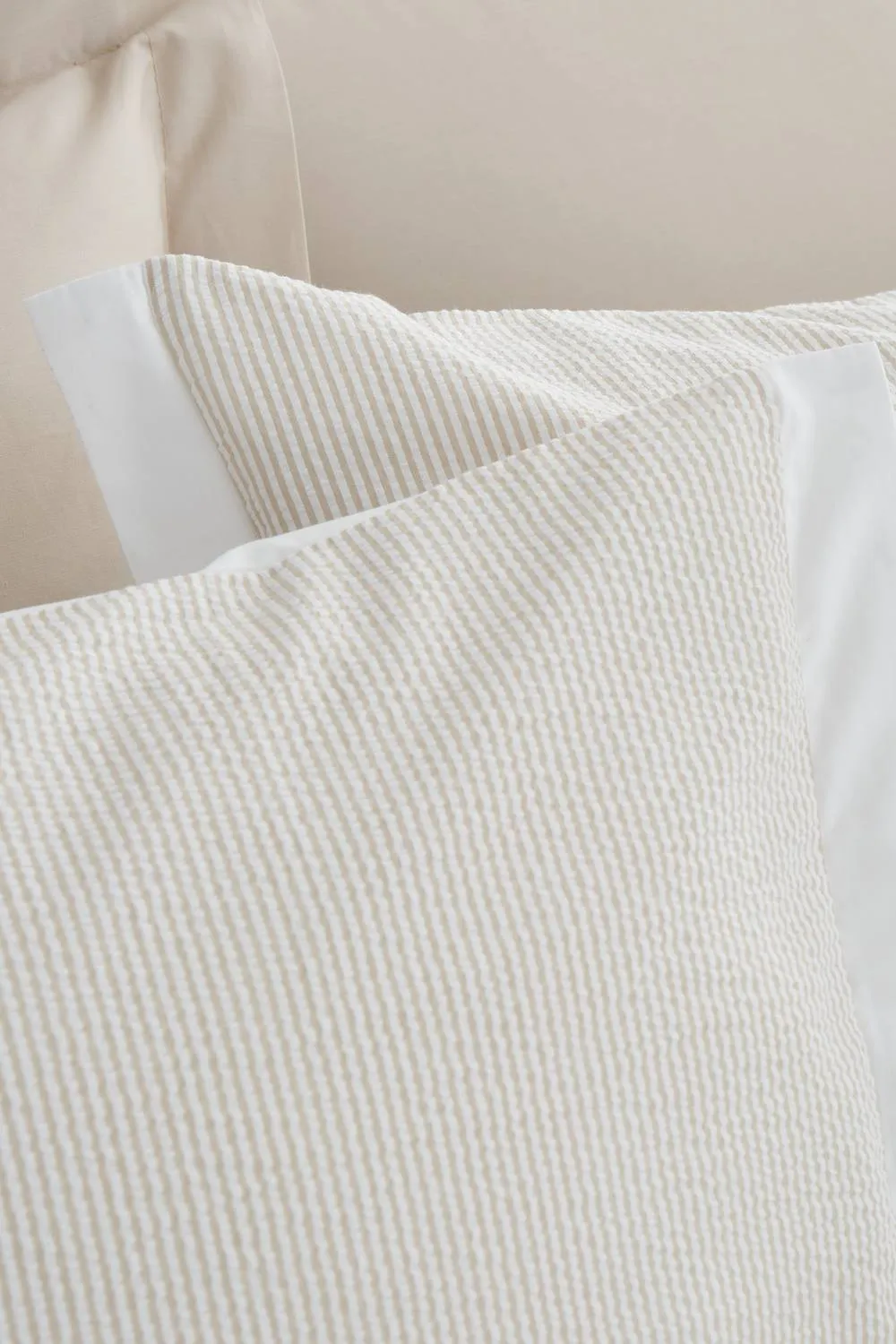 Bianca 'Seersucker Woven Stripe' 180 Thread Count Cotton Duvet Cover Set in Natural 3