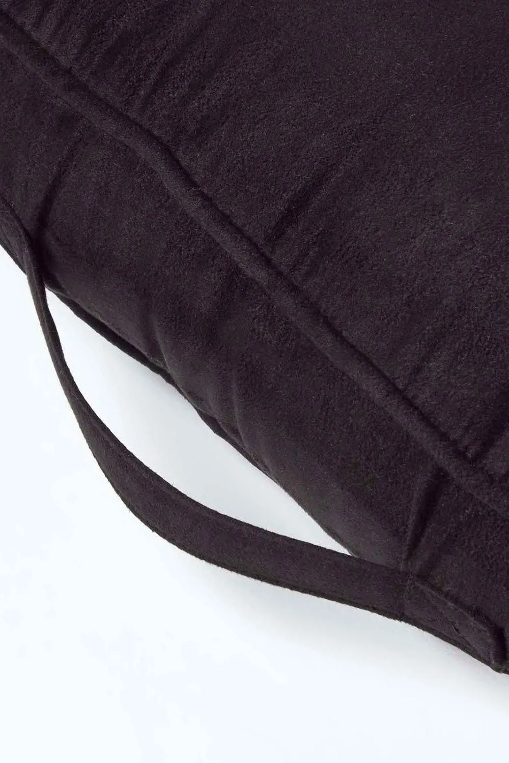 Homescapes Faux Suede Coccyx Cushion in Black 4
