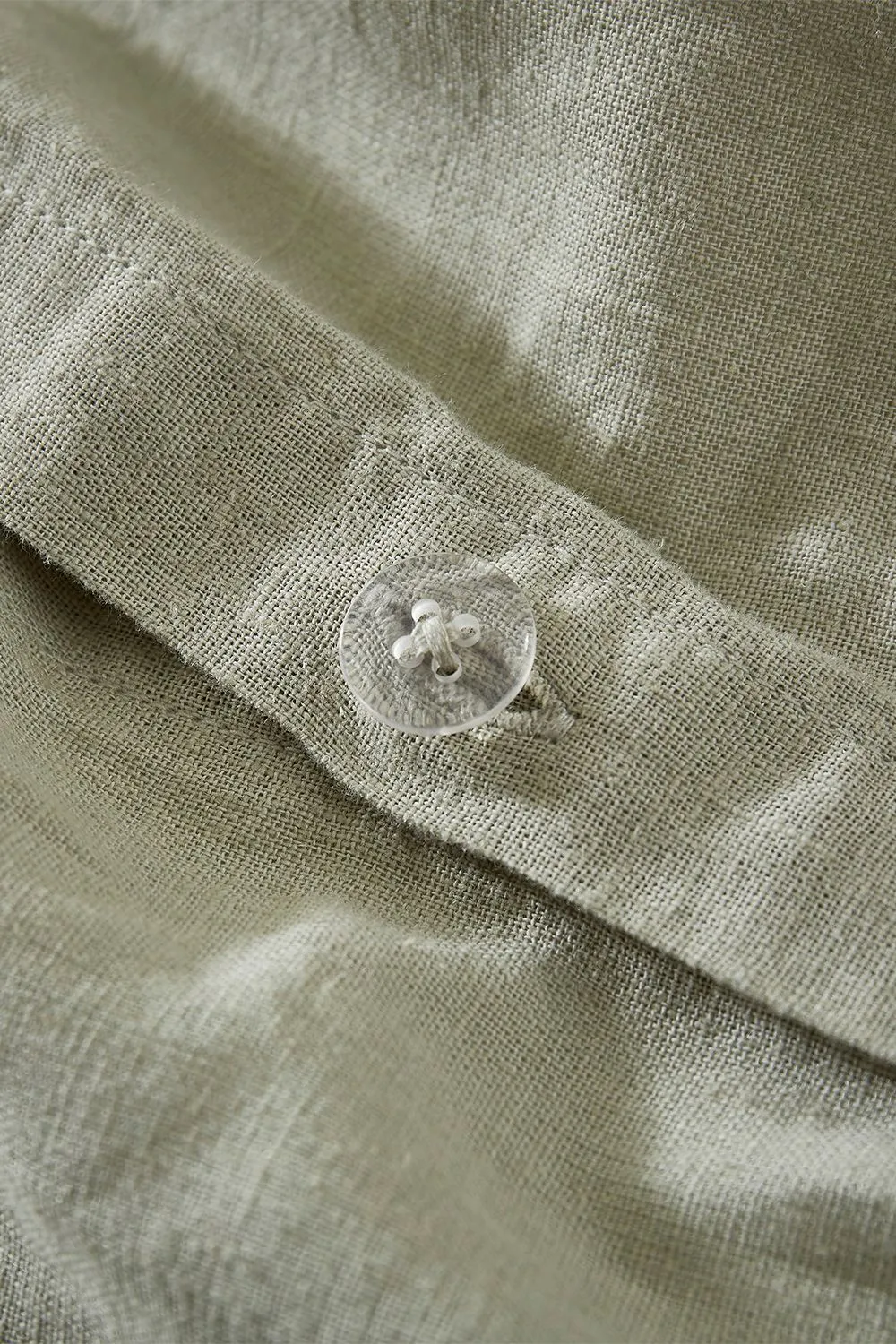 Martex Touch of Linen Duvet Cover Set (Includes 2 Pillowcases 1 For Single) in Pale Green 4