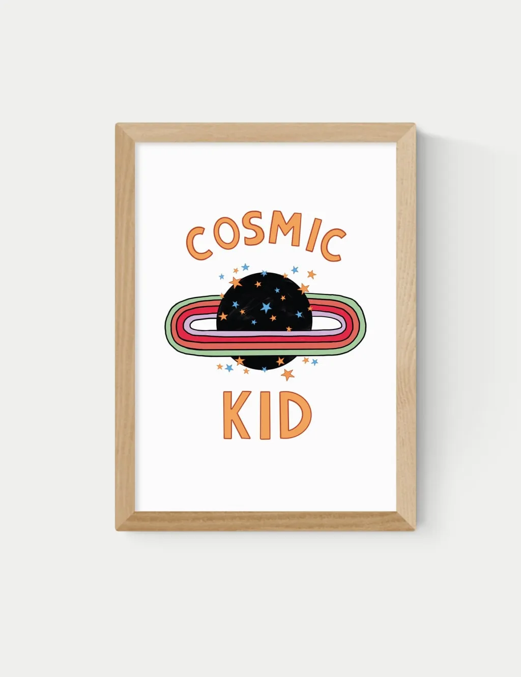 East End Prints Cosmic Kid Framed Art Natural