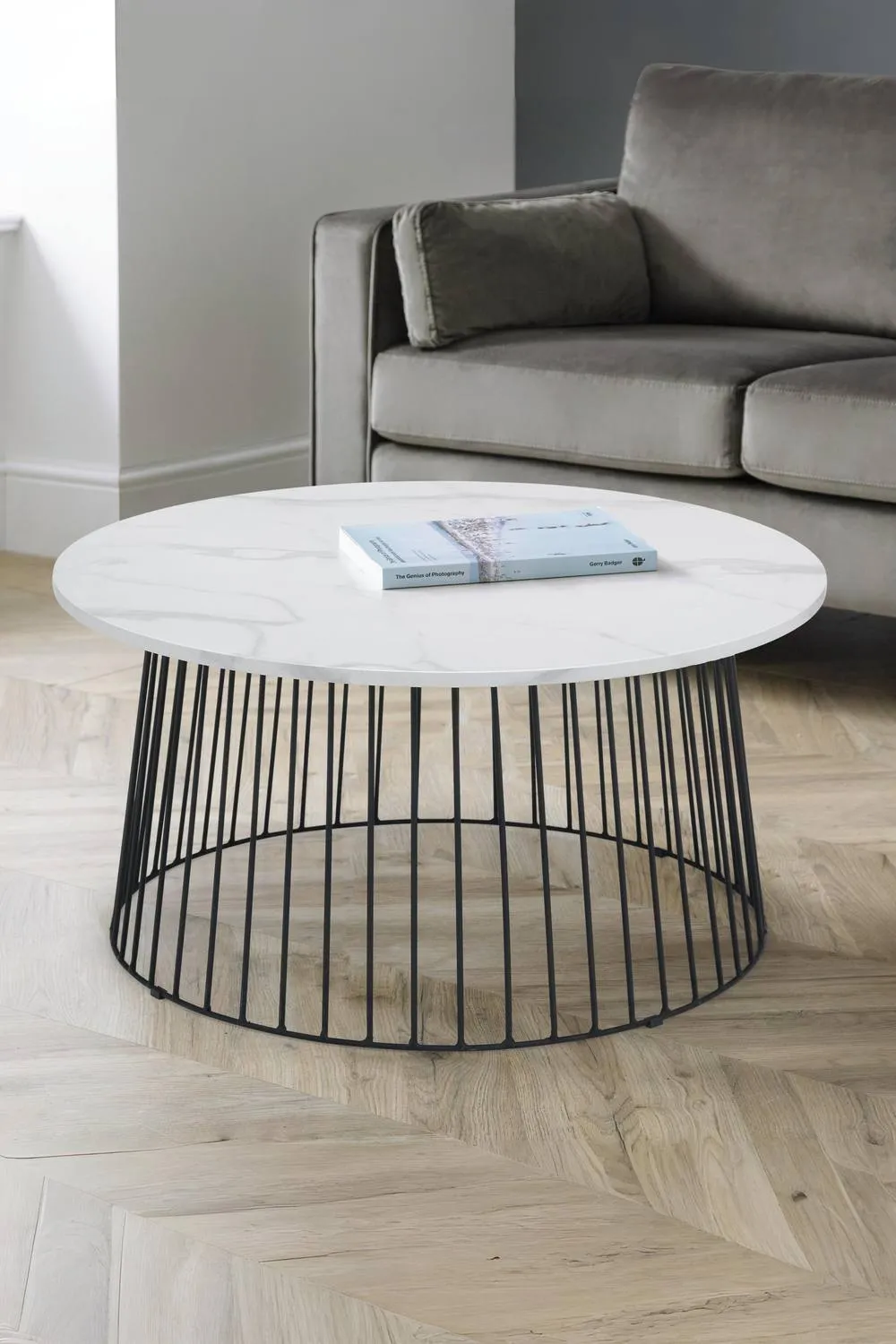 Julian Bowen Broadway Round Coffee Table in White